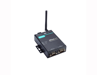 NPort W2250A-T-EU - 2 Port Wireless Device Server, 3-in-1, 802.11a/b/g/n WLAN EU band, 12-48 VDC, -40 to 75 Degree C by MOXA